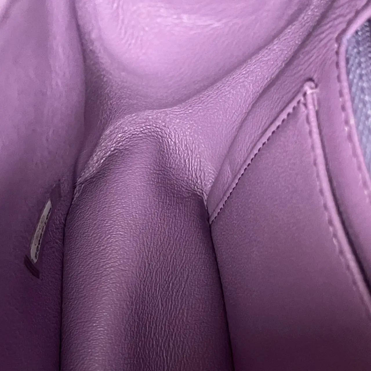 CHANEL Mini Classic Flap Bag in Purple Lambskin with Silver-Tone Hardware CHANEL Mini Classic Flap Bag in Purple Lambskin with Silver-Tone Hardware