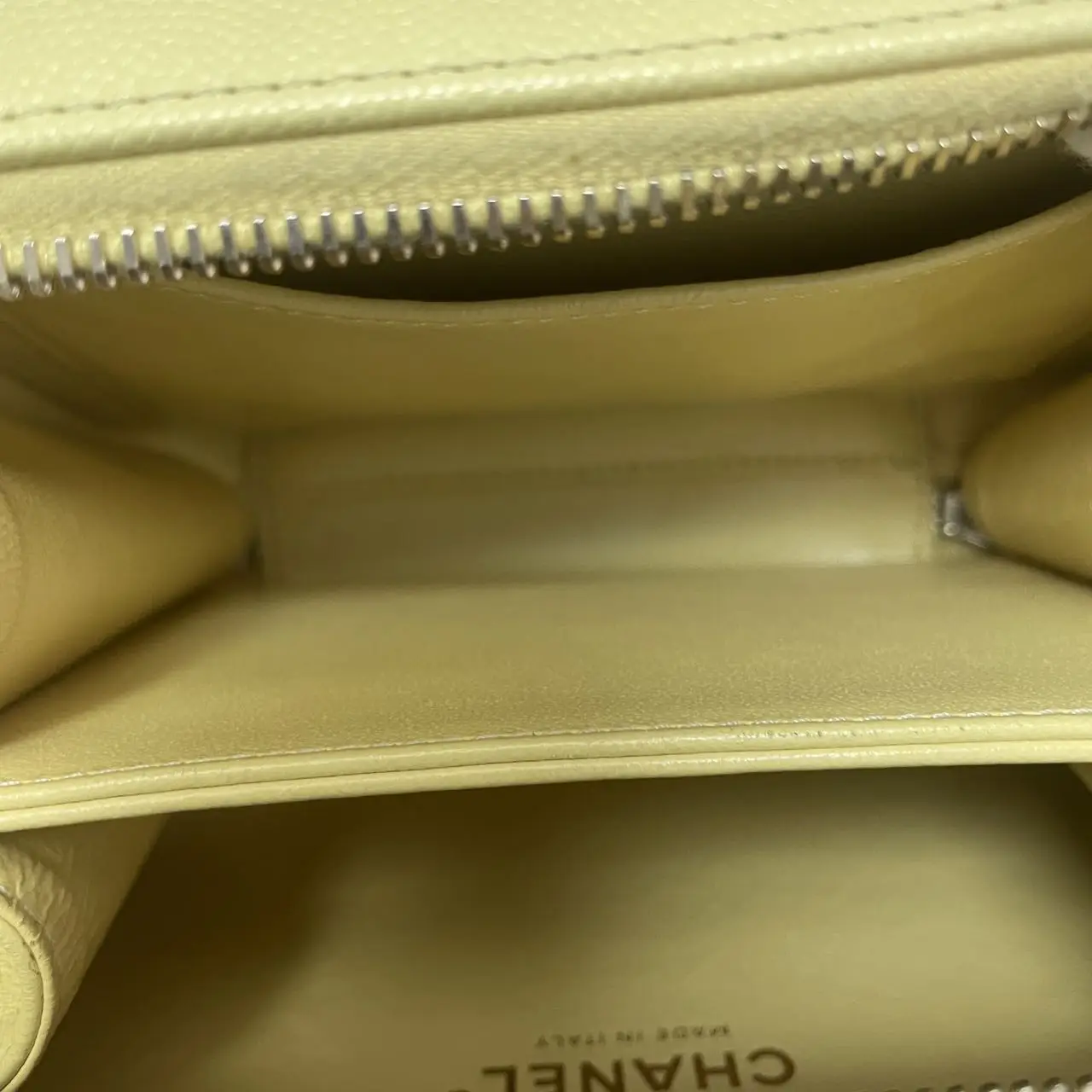 CHANEL Small CC Filigree Vanity Bag Yellow Caviar Leather CHANEL Small CC Filigree Vanity Bag Yellow Caviar Leather