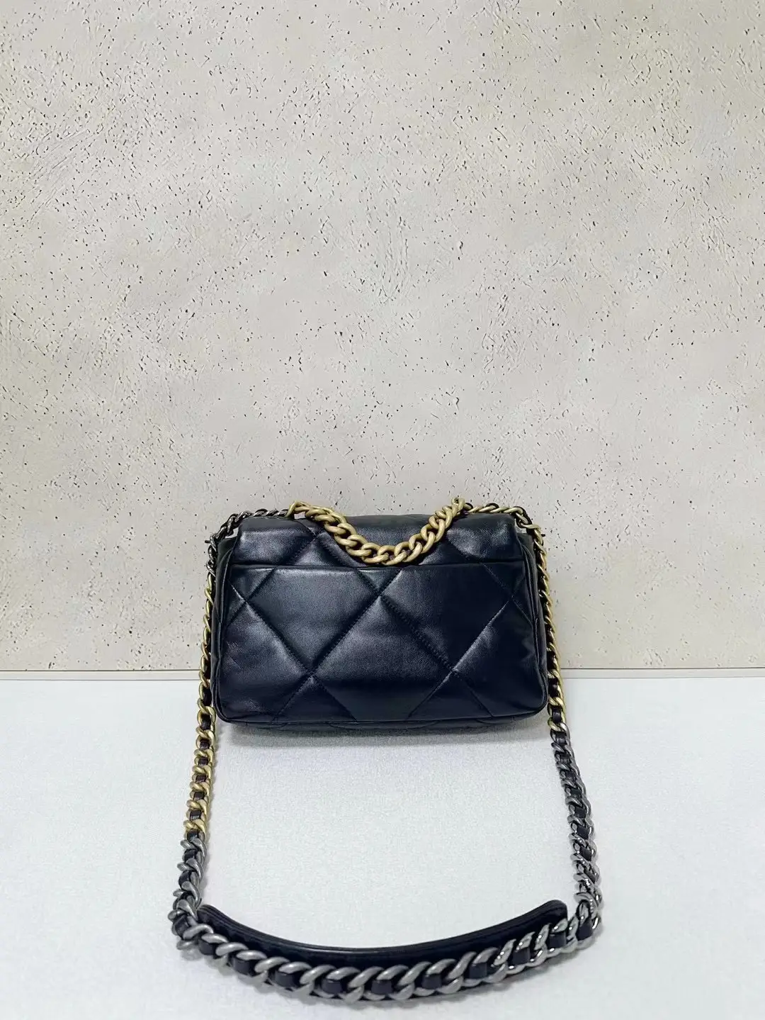 CHANEL Small 19 Black Shiny Lambskin Handbag CHANEL Small 19 Black Shiny Lambskin Handbag