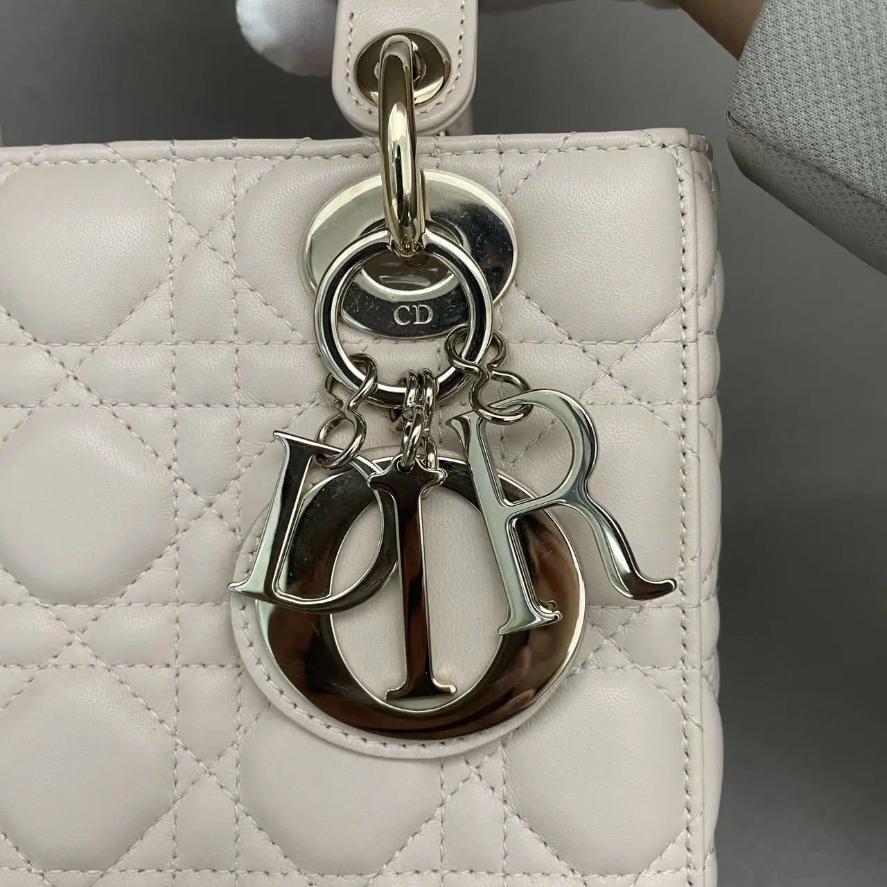 DIOR Small Lady Dior Bag Light Pink Lambskin DIOR Small Lady Dior Bag Light Pink Lambskin