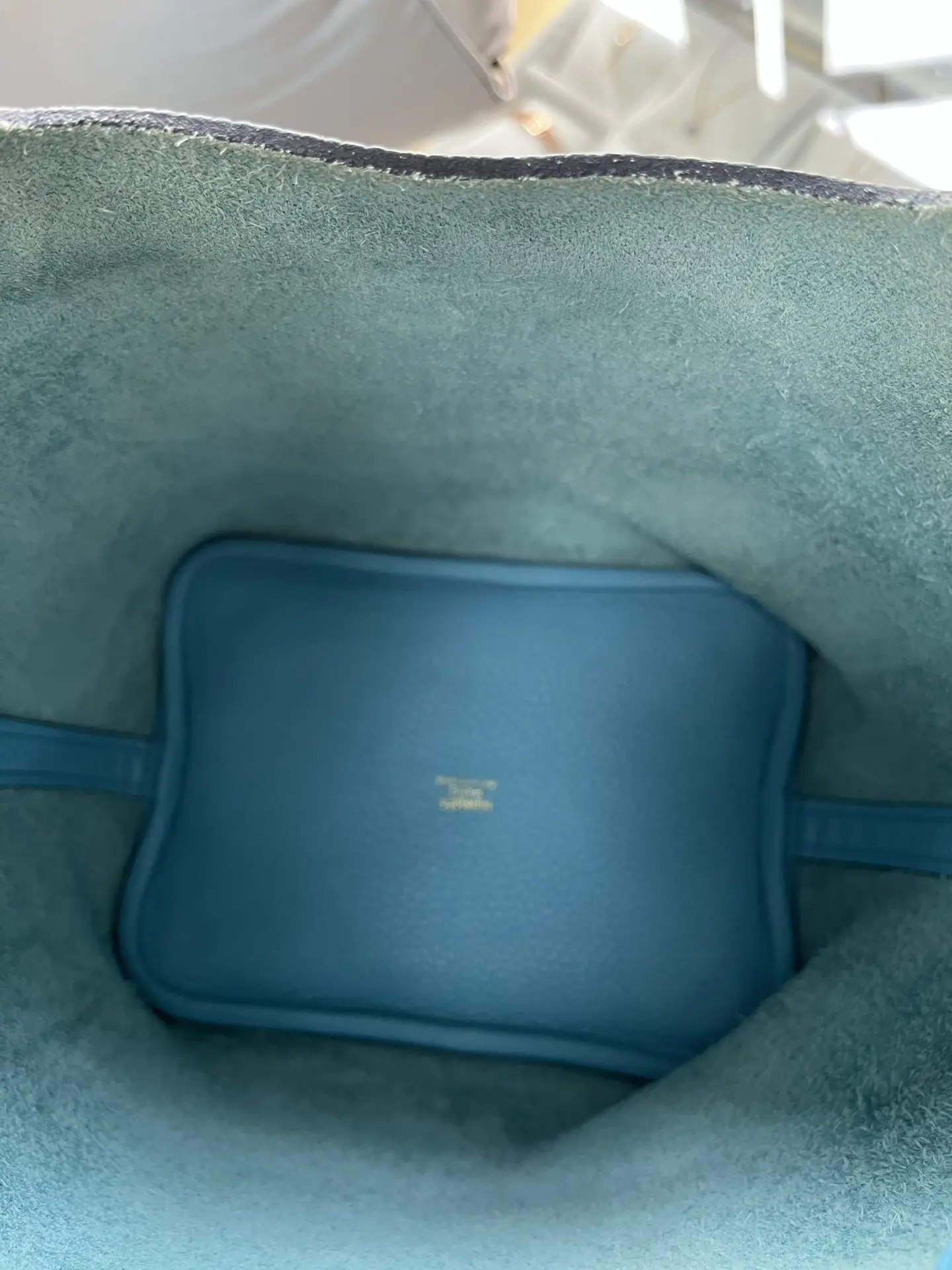 HERMÈS Pocotin 18 in Blue with Palladium Hardware HERMÈS Pocotin 18 in Blue with Palladium Hardware