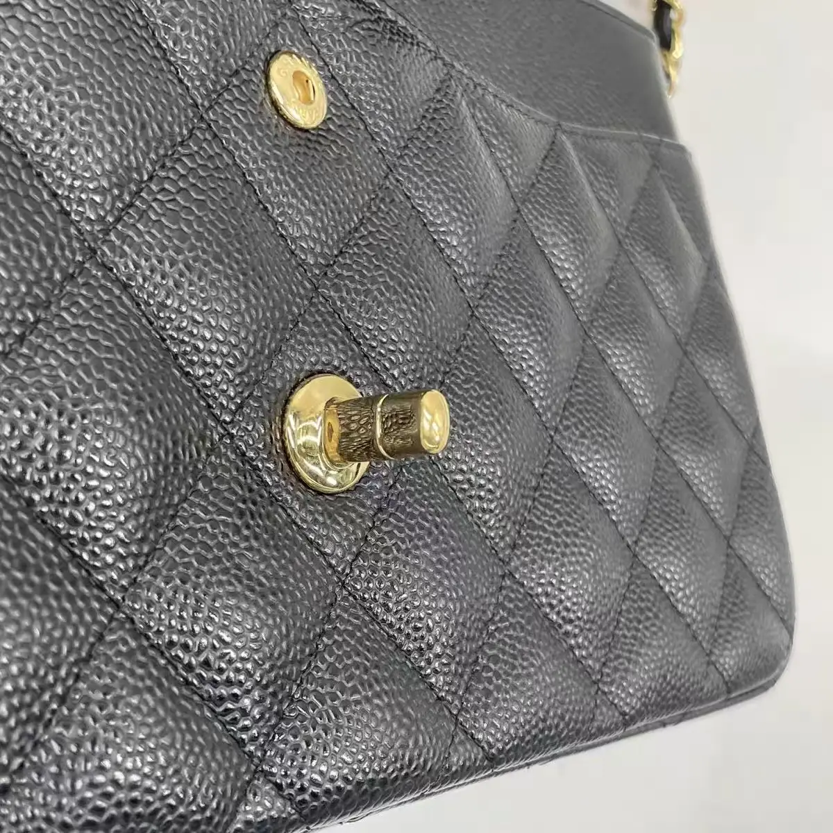 CHANEL Classic Flap Jumbo Handbag in Black Caviar Leather CHANEL Classic Flap Jumbo Handbag in Black Caviar Leather