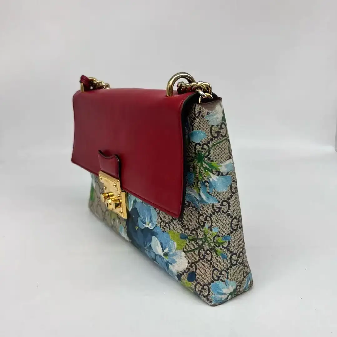 GUCCI Multicolor Floral Print Padlock Bag GUCCI Multicolor Floral Print Padlock Bag
