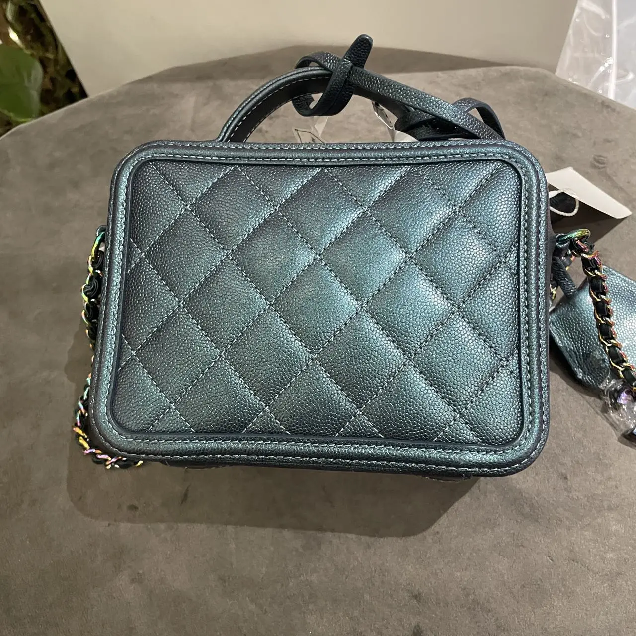 CHANEL Small CC Filigree Vanity Bag Caviar Leather CHANEL Small CC Filigree Vanity Bag Caviar Leather