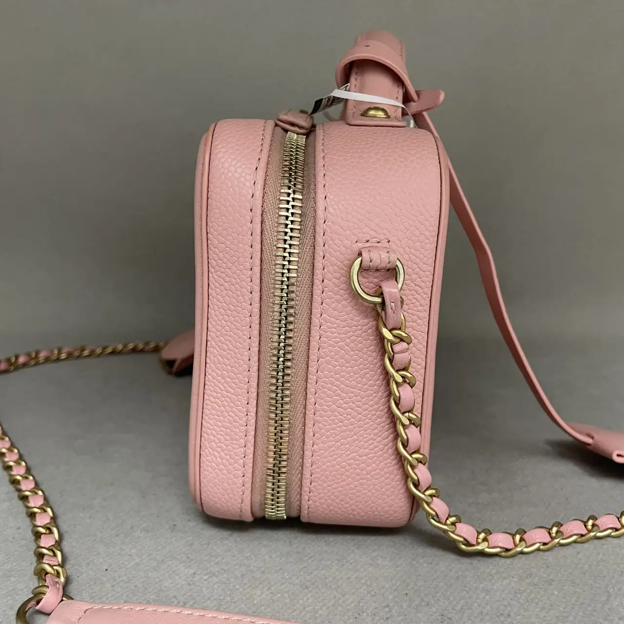 CHANEL Small CC Filigree Vanity Bag Pink Caviar Leather CHANEL Small CC Filigree Vanity Bag Pink Caviar Leather