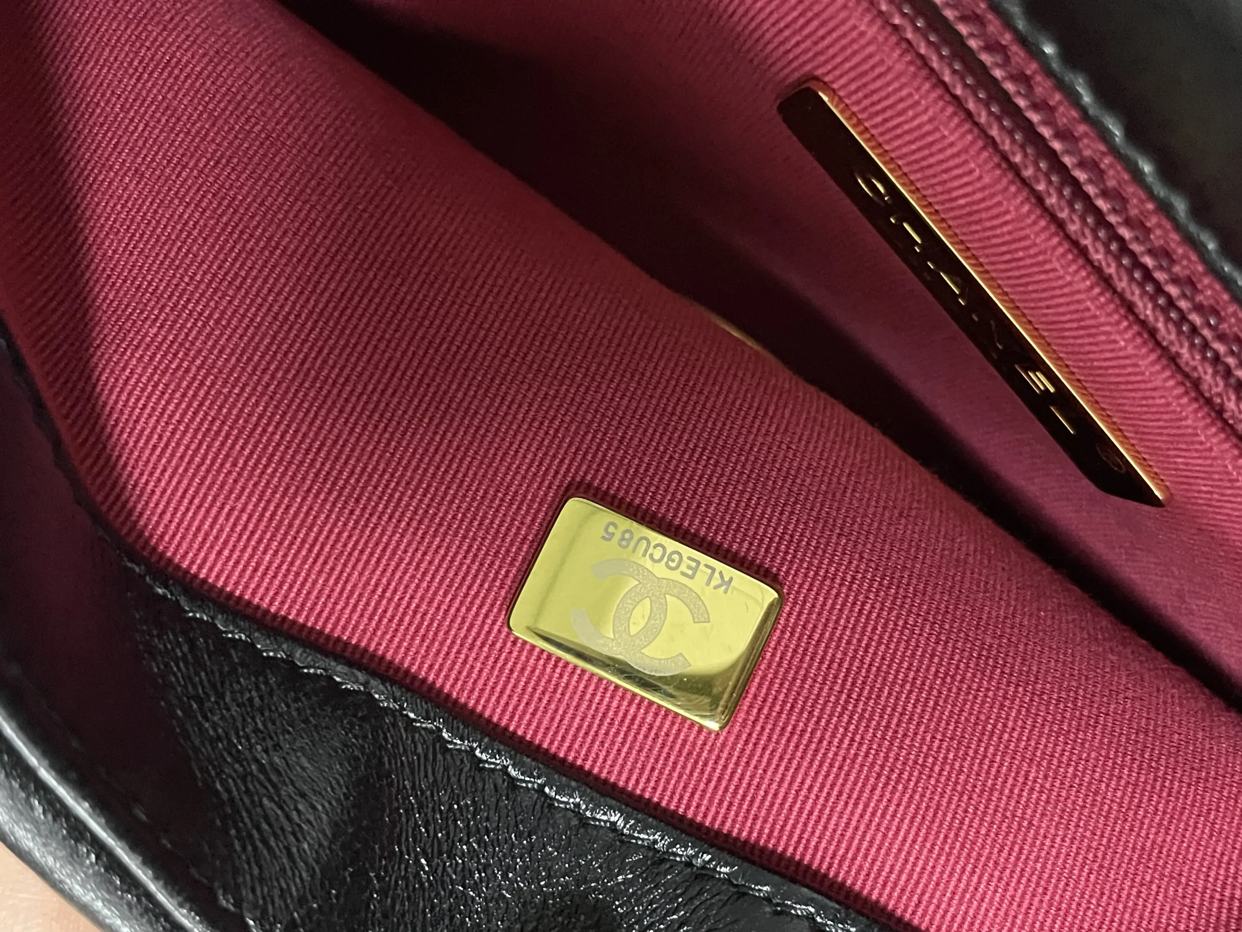 CHANEL Small 19 Black Shiny Lambskin Handbag CHANEL Small 19 Black Shiny Lambskin Handbag