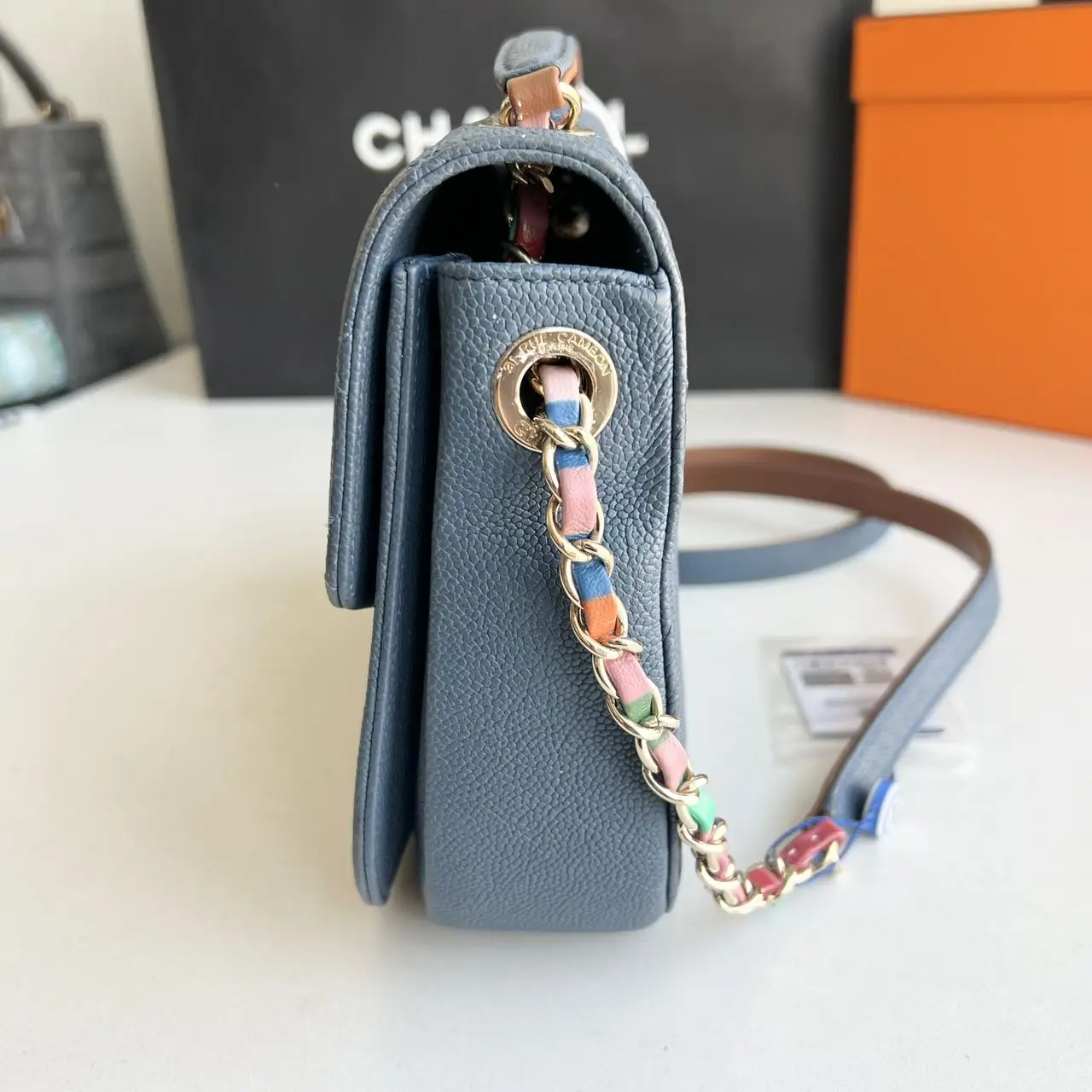 CHANEL Paris-Cuba Bag Blue Quilted Calfskin CHANEL Paris-Cuba Bag Blue Quilted Calfskin