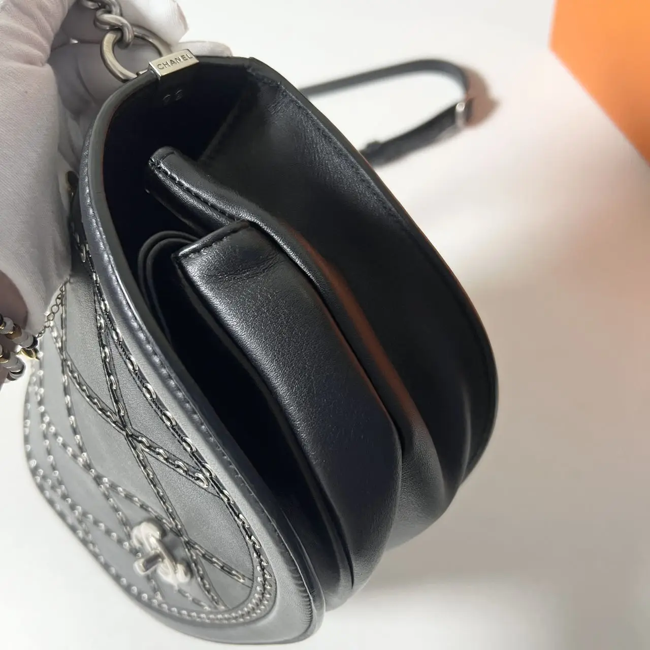 CHANEL Calfskin Coco Eyelets Small Flap Bag Black CHANEL Calfskin Coco Eyelets Small Flap Bag Black