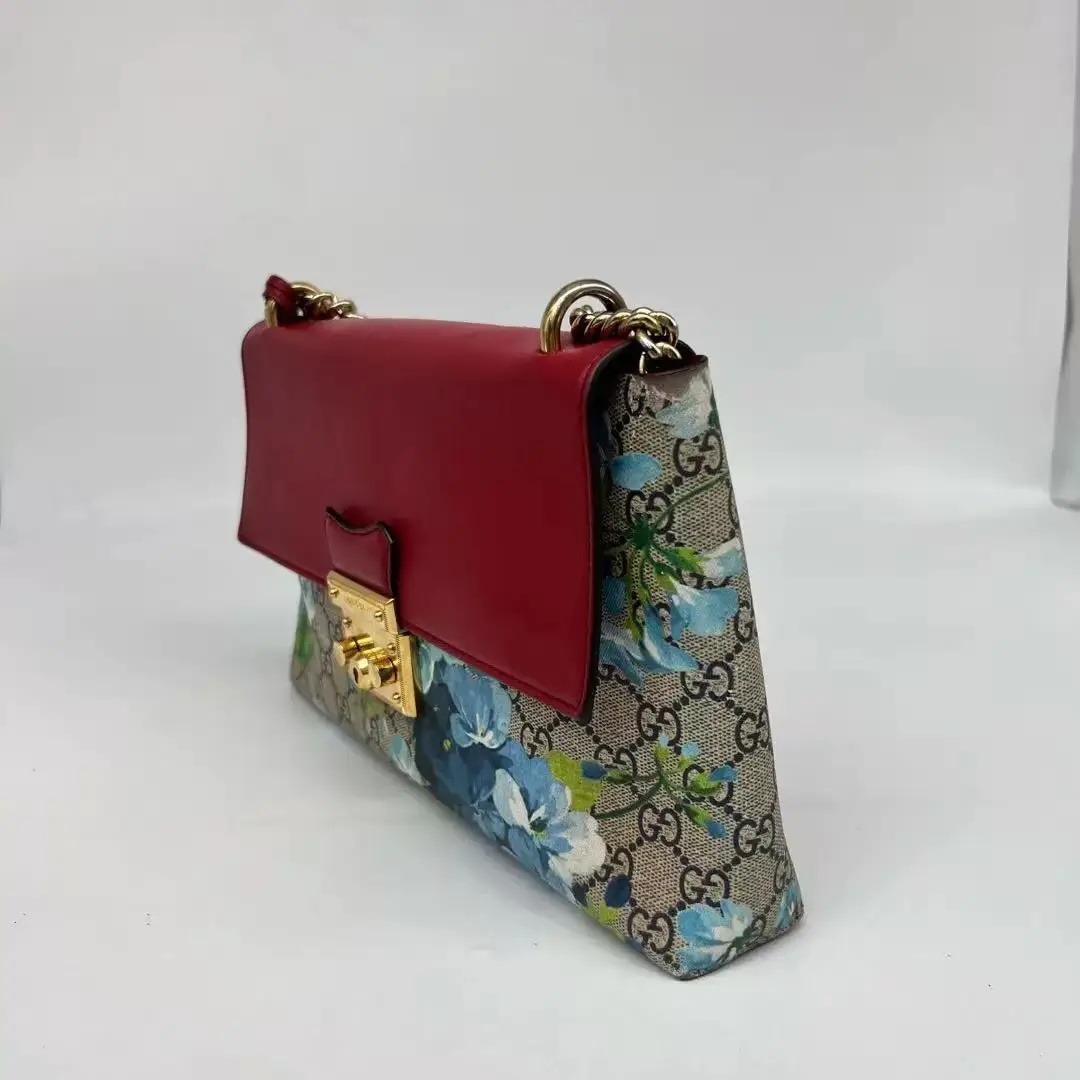 GUCCI Multicolor Floral Print Padlock Bag GUCCI Multicolor Floral Print Padlock Bag