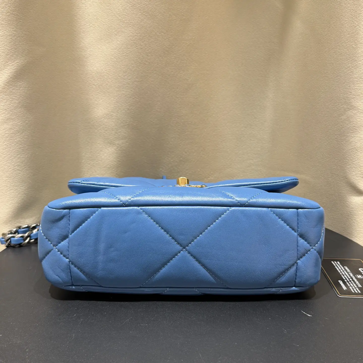 CHANEL Small 19 Flap Bag Blue Lambskin CHANEL Small 19 Flap Bag Blue Lambskin