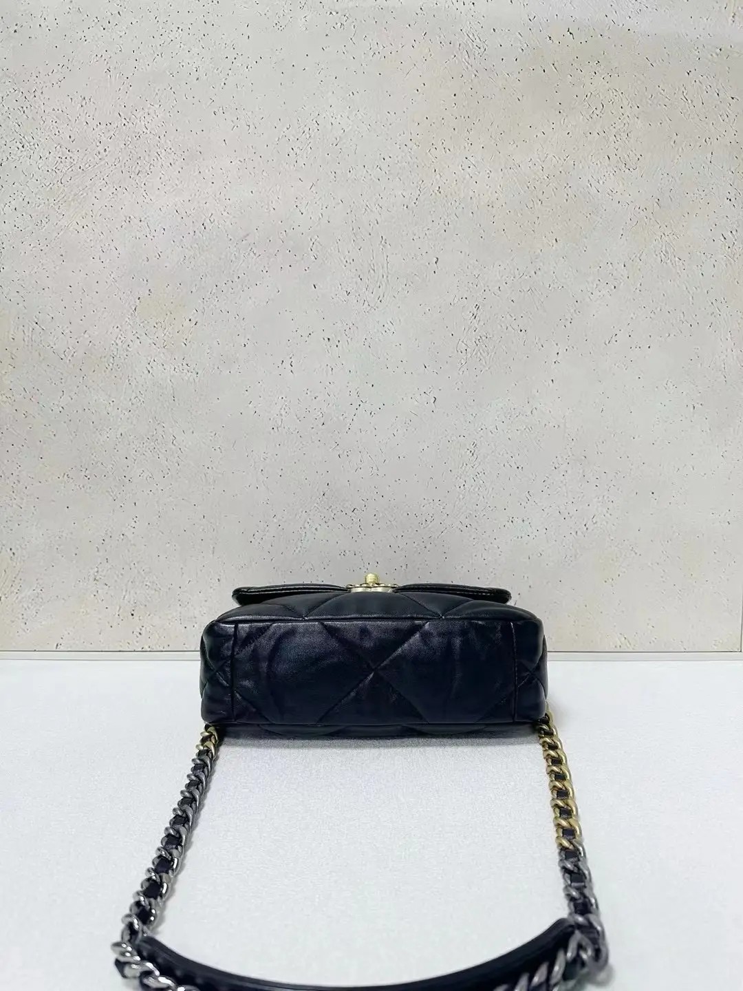 CHANEL Small 19 Black Shiny Lambskin Handbag CHANEL Small 19 Black Shiny Lambskin Handbag