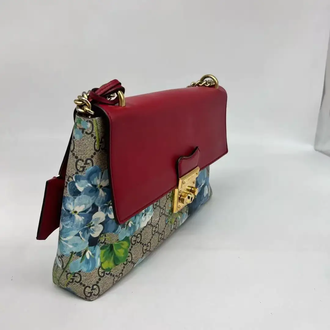 GUCCI Multicolor Floral Print Padlock Bag GUCCI Multicolor Floral Print Padlock Bag