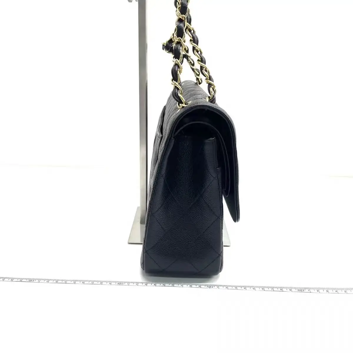 CHANEL Classic Flap Jumbo Handbag in Black Caviar Leather CHANEL Classic Flap Jumbo Handbag in Black Caviar Leather