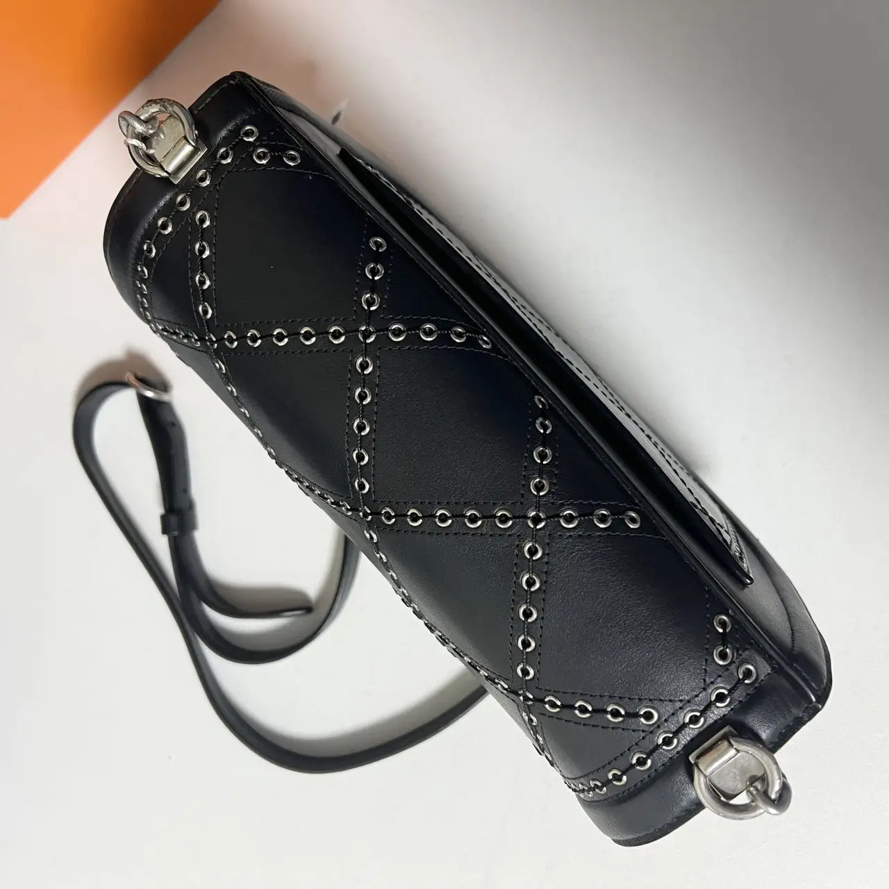 CHANEL Calfskin Coco Eyelets Small Flap Bag Black CHANEL Calfskin Coco Eyelets Small Flap Bag Black