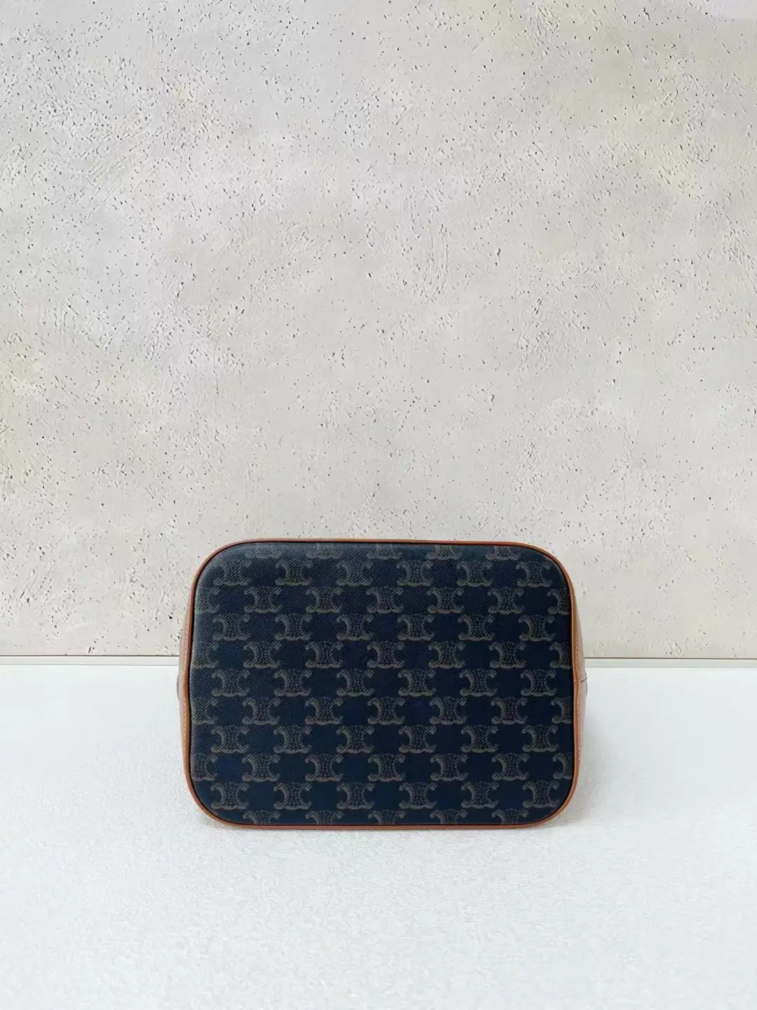 CELINE Medium Bucket In Triomphe Canvas and Calfskin CELINE Medium Bucket In Triomphe Canvas and Calfskin