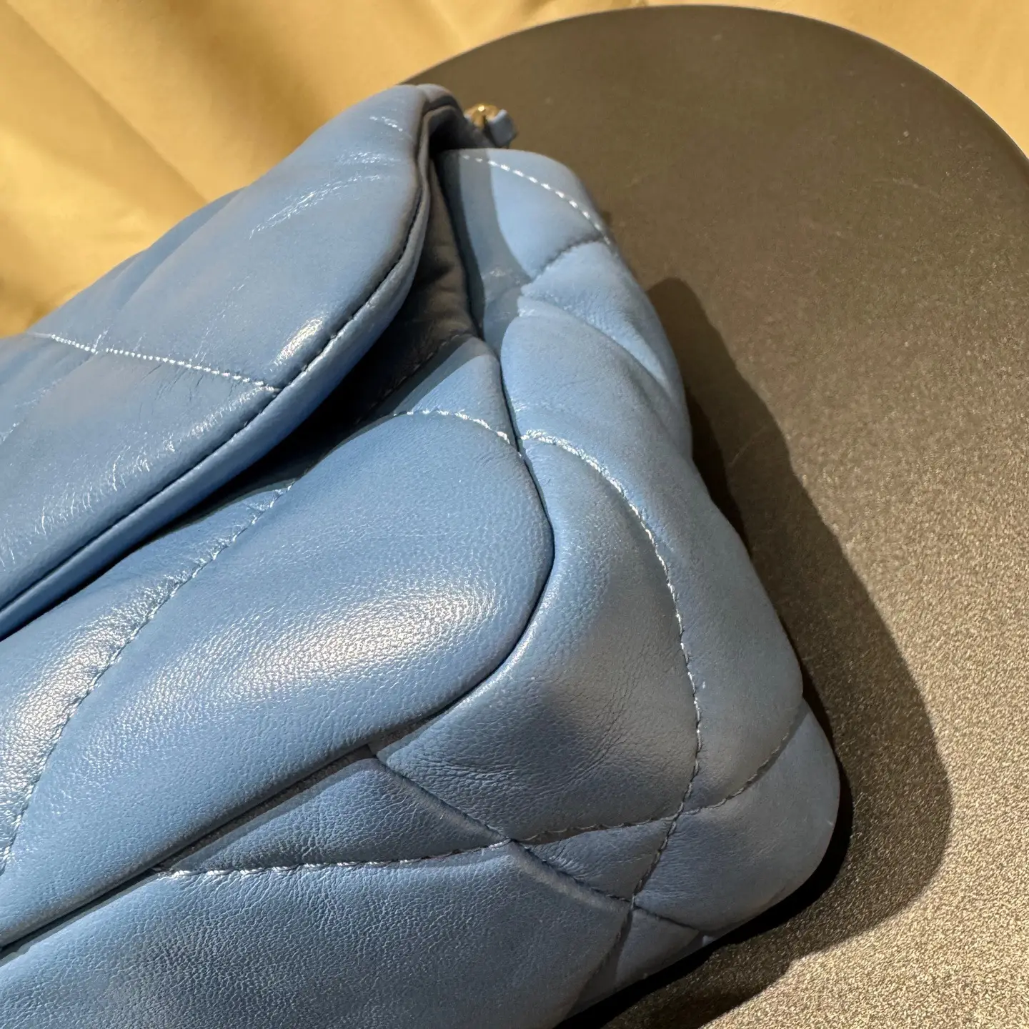 CHANEL Small 19 Flap Bag Blue Lambskin CHANEL Small 19 Flap Bag Blue Lambskin