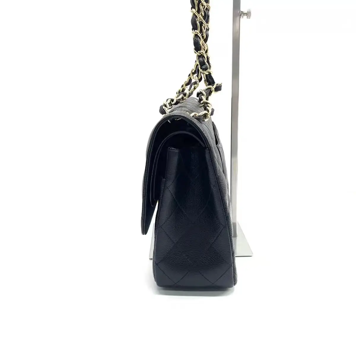 CHANEL Classic Flap Jumbo Handbag in Black Caviar Leather CHANEL Classic Flap Jumbo Handbag in Black Caviar Leather