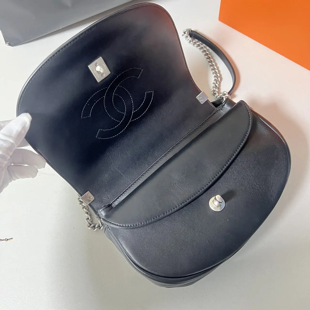 CHANEL Calfskin Coco Eyelets Small Flap Bag Black CHANEL Calfskin Coco Eyelets Small Flap Bag Black