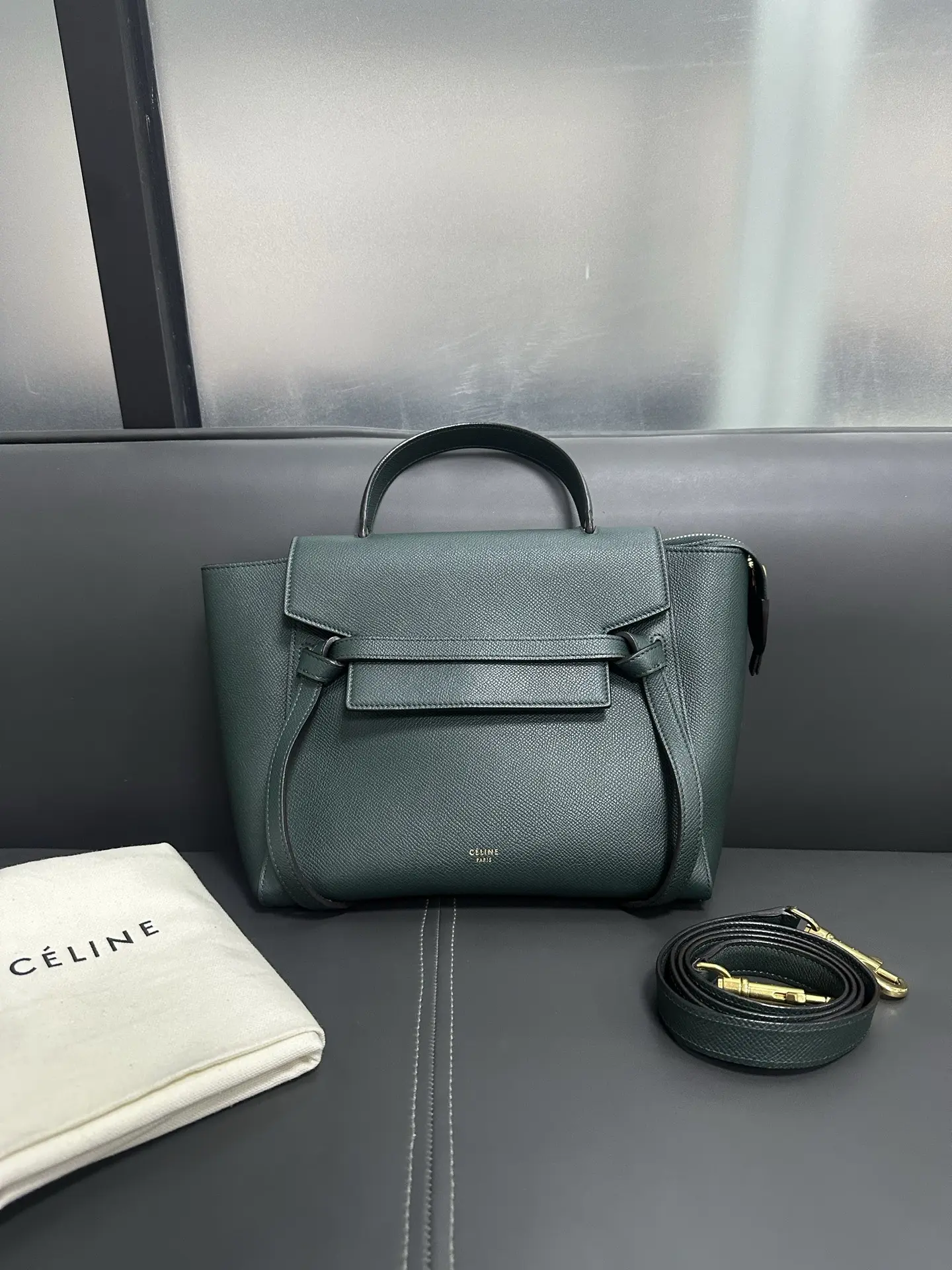 CELINE Nano Belt Bag in Grained Calfskin CELINE Nano Belt Bag in Grained Calfskin