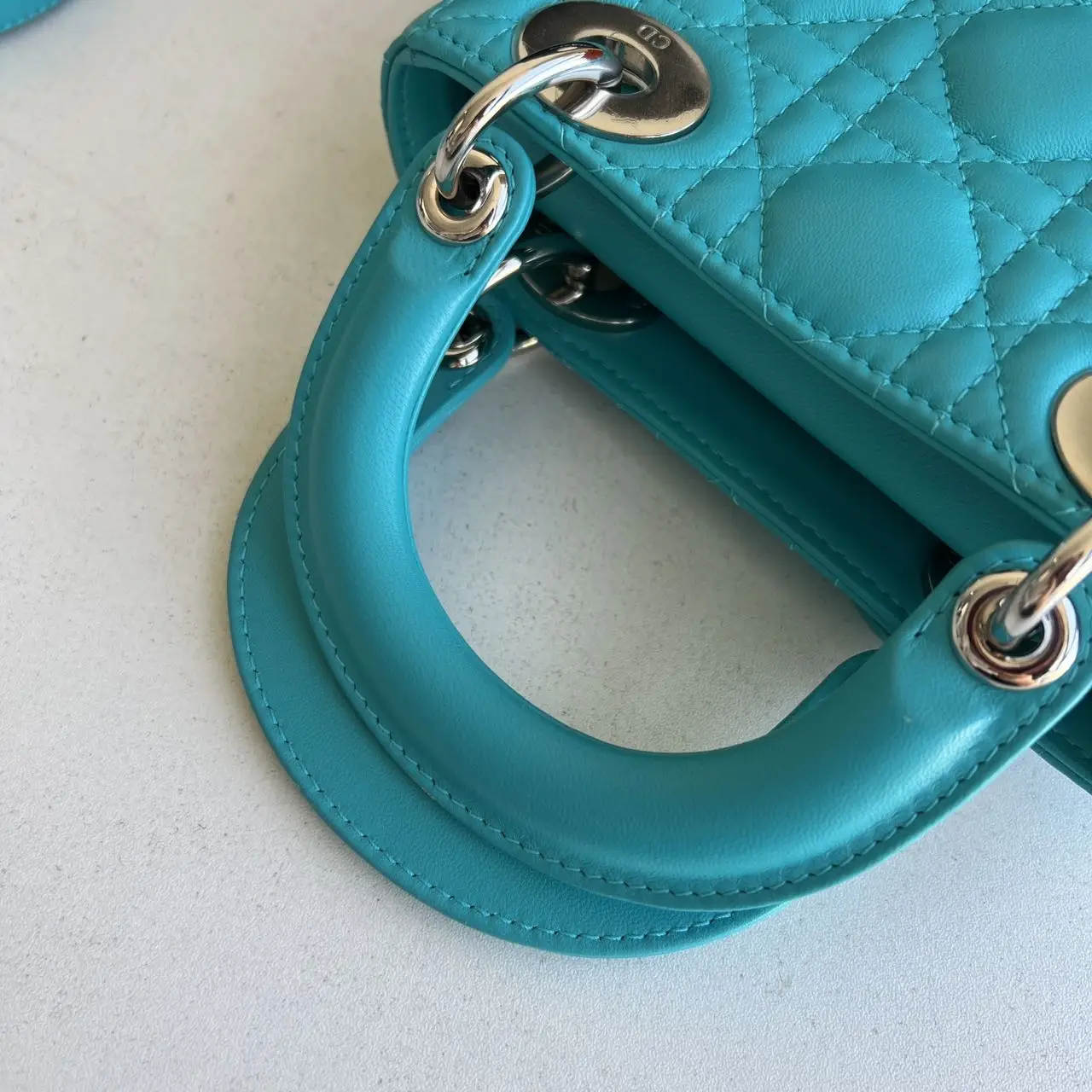 DIOR Mini Lady Dior Bag Blue Lambskin DIOR Mini Lady Dior Bag Blue Lambskin