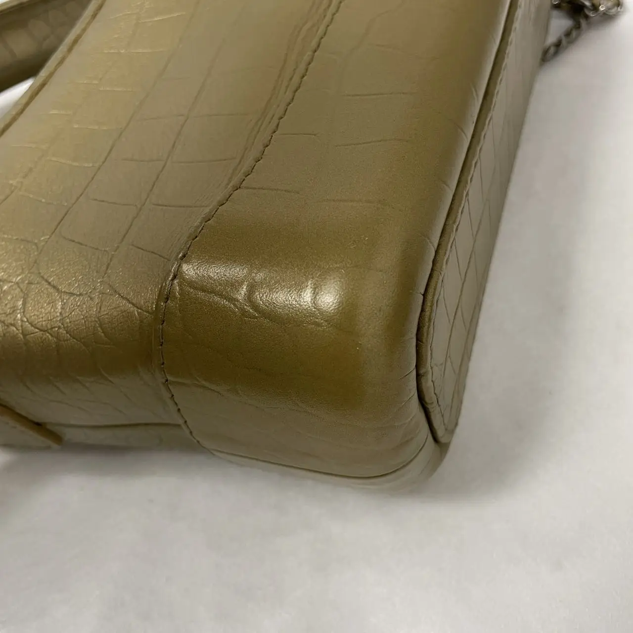 CHANEL Gabrielle Hobo Bag Gold Croc-Embossed Leather CHANEL Gabrielle Hobo Bag Gold Croc-Embossed Leather