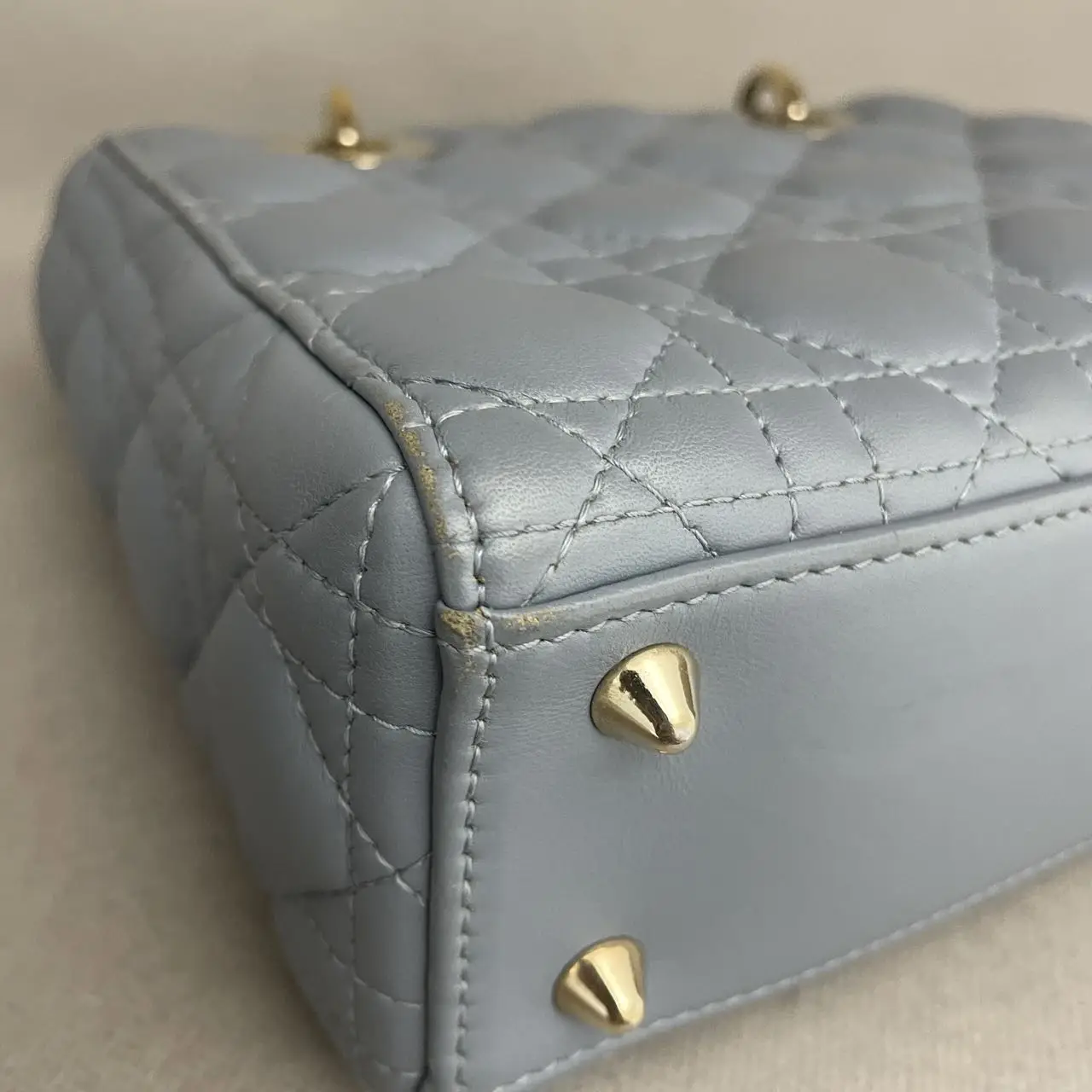 DIOR Small Lady Dior Bag Haze Blue Lambskin DIOR Small Lady Dior Bag Haze Blue Lambskin
