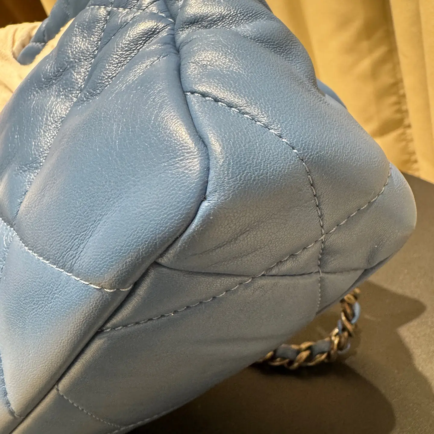 CHANEL Small 19 Flap Bag Blue Lambskin CHANEL Small 19 Flap Bag Blue Lambskin