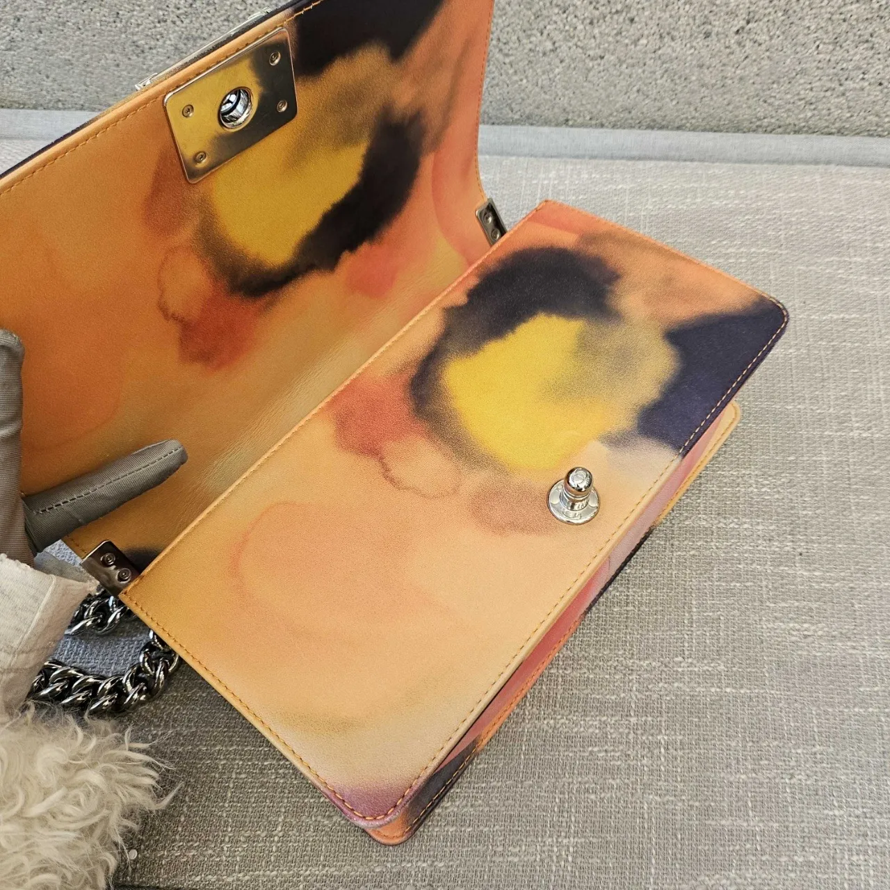 CHANEL Medium Boy Bag Flower Power Collector Printed Leather CHANEL Medium Boy Bag Flower Power Collector Printed Leather