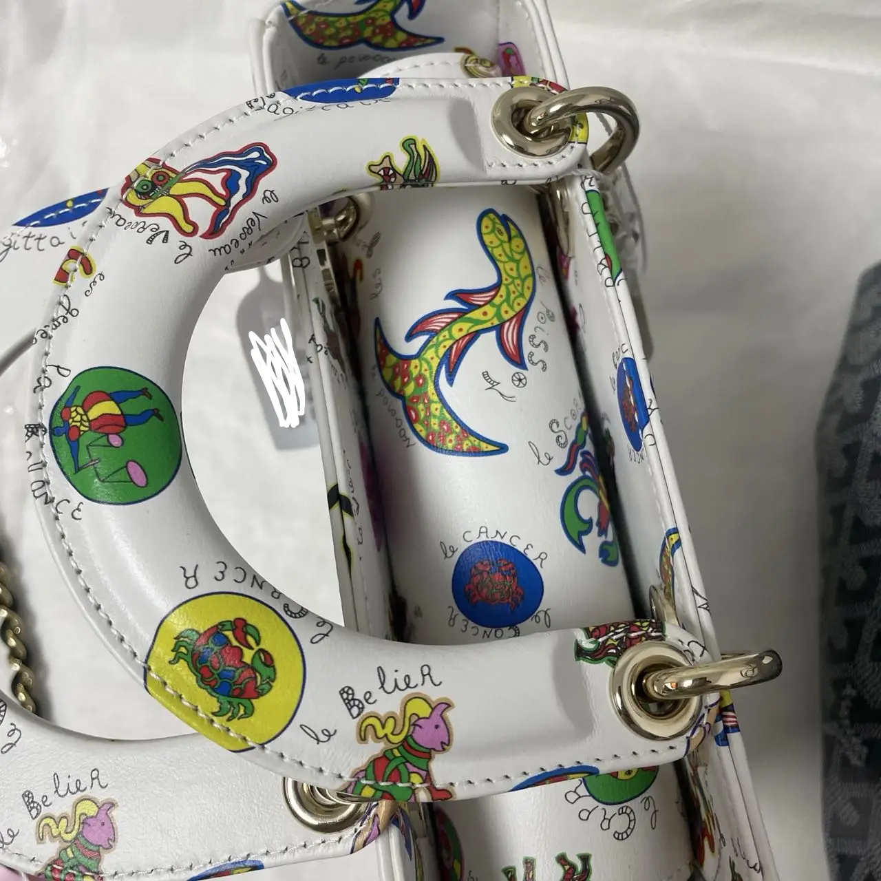 DIOR Lady Dior Printed Calfskin Mini Bag DIOR Lady Dior Printed Calfskin Mini Bag