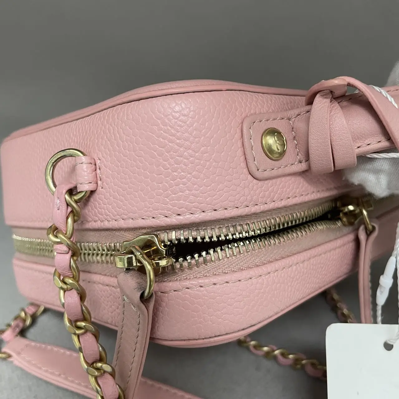 CHANEL Small CC Filigree Vanity Bag Pink Caviar Leather CHANEL Small CC Filigree Vanity Bag Pink Caviar Leather