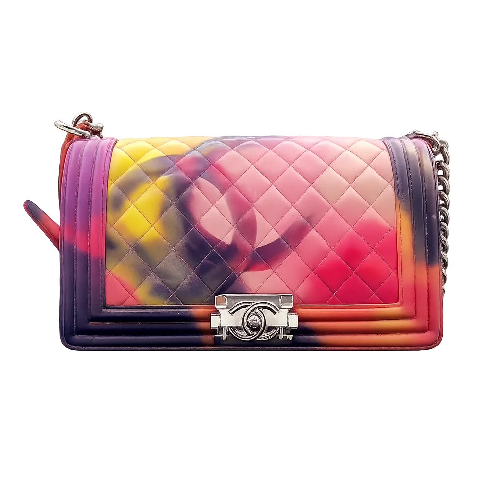 CHANEL Medium Boy Bag Flower Power Collector Printed Leather CHANEL Medium Boy Bag Flower Power Collector Printed Leather