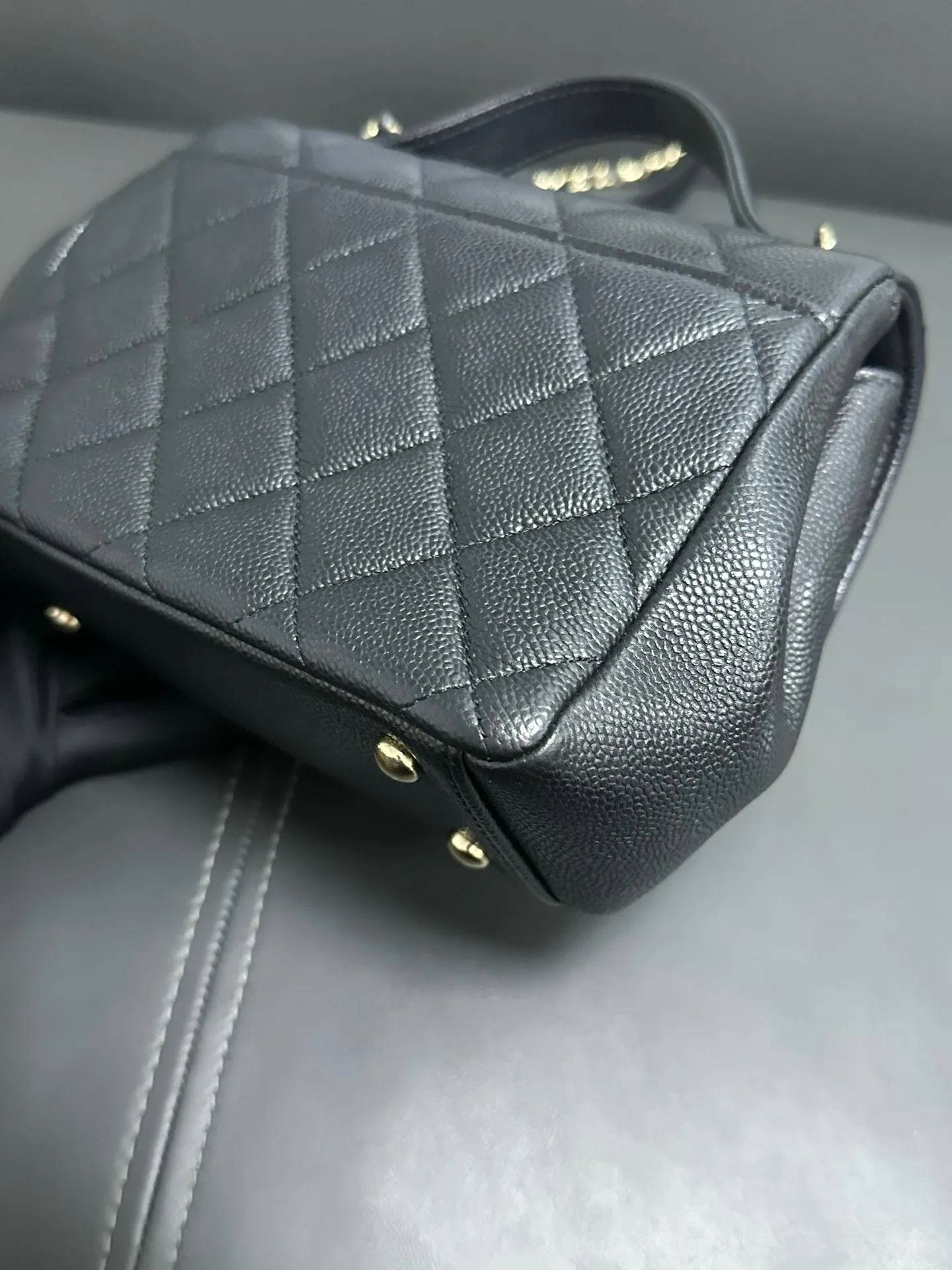 CHANEL Black Matelasse Business Affinity Shoulder Handbag BGH CHANEL Black Matelasse Business Affinity Shoulder Handbag BGH