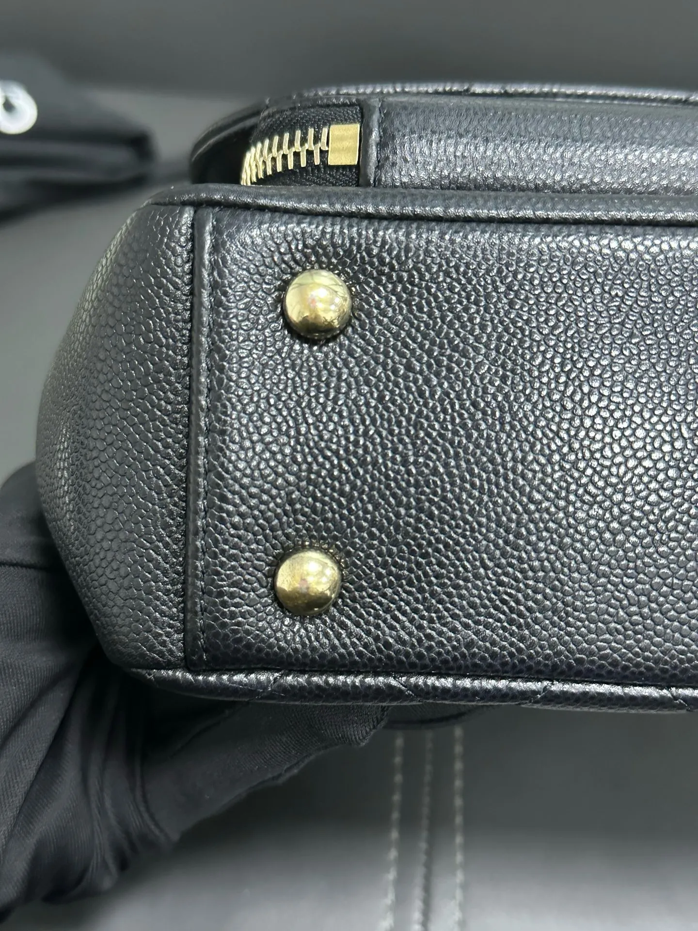 CHANEL Black Matelasse Business Affinity Shoulder Handbag BGH CHANEL Black Matelasse Business Affinity Shoulder Handbag BGH