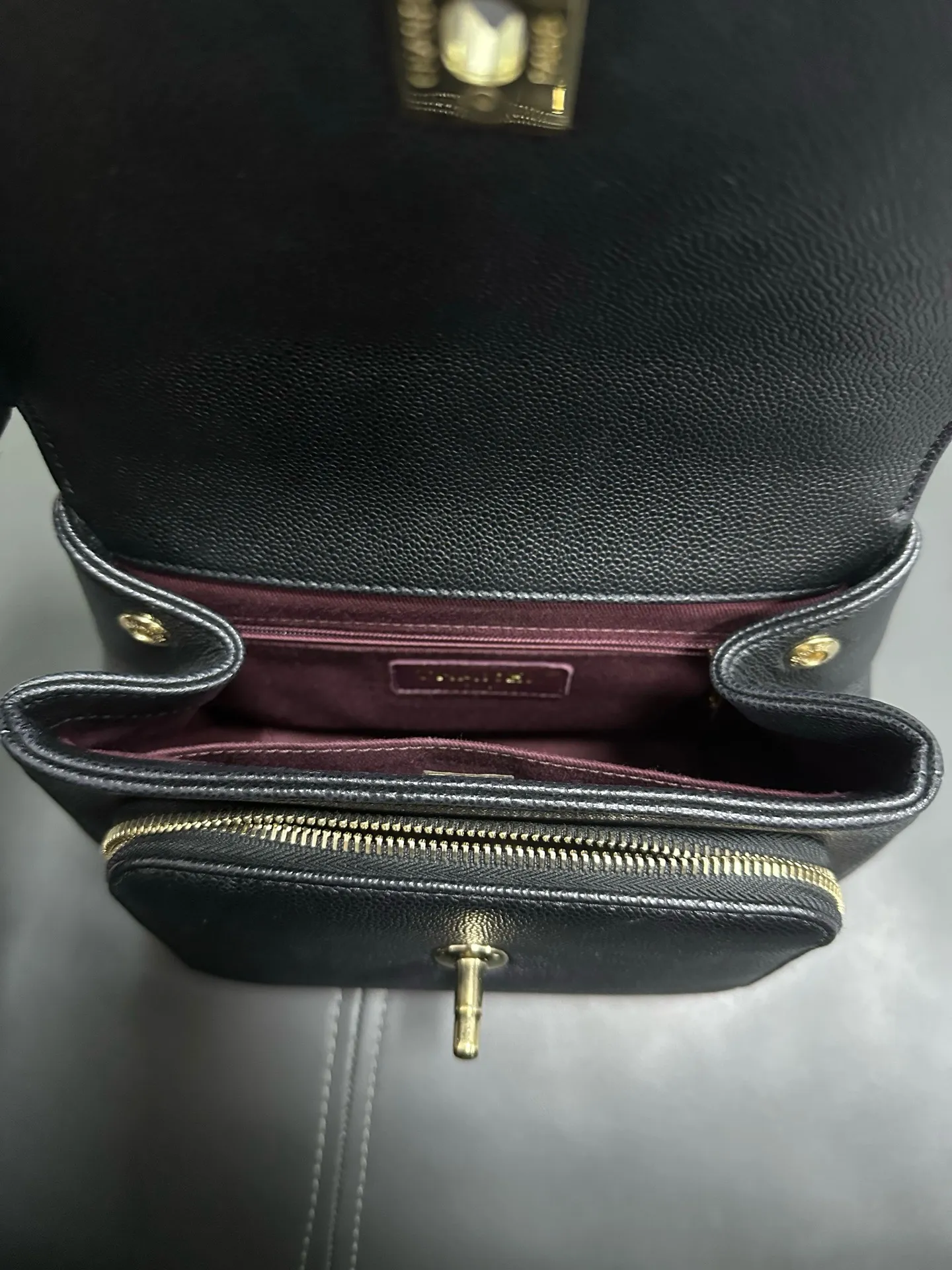 CHANEL Black Matelasse Business Affinity Shoulder Handbag BGH CHANEL Black Matelasse Business Affinity Shoulder Handbag BGH