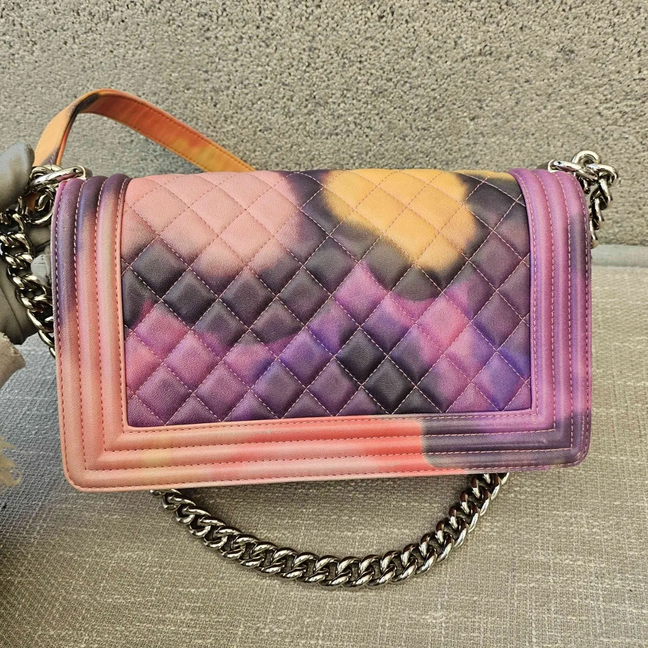 CHANEL Medium Boy Bag Flower Power Collector Printed Leather CHANEL Medium Boy Bag Flower Power Collector Printed Leather