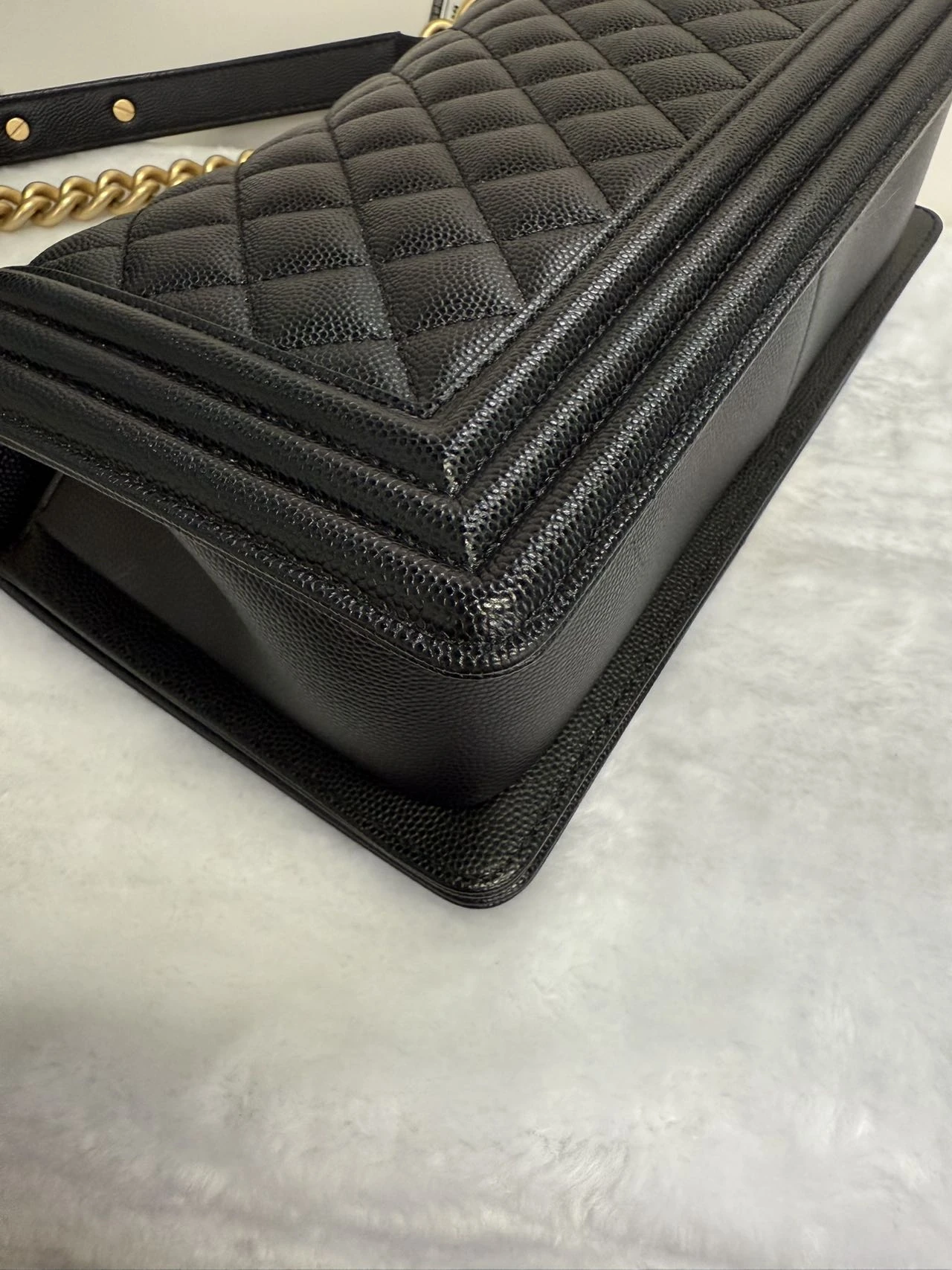 CHANEL Medium Boy Bag Black Quilted Calfskin CHANEL Medium Boy Bag Black Quilted Calfskin