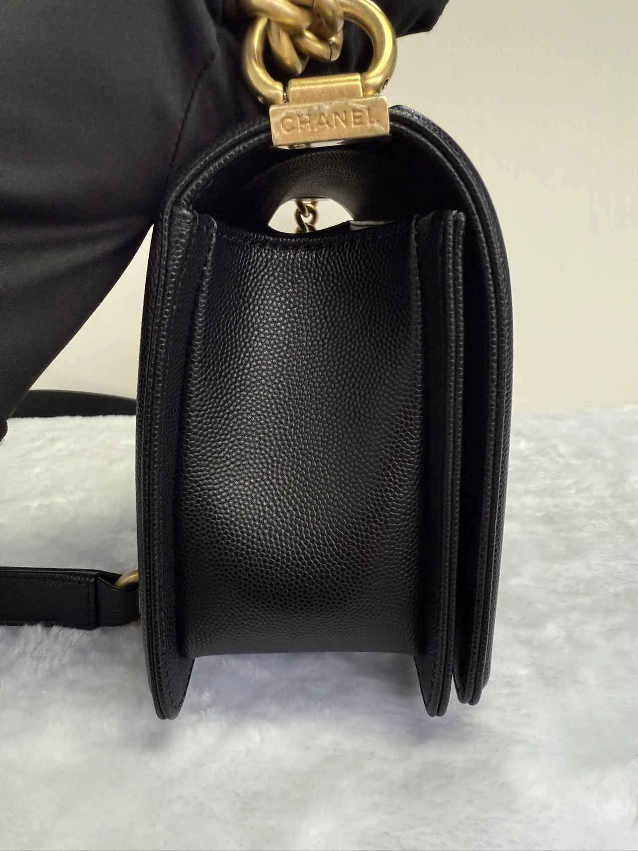 CHANEL Medium Boy Bag Black Quilted Calfskin CHANEL Medium Boy Bag Black Quilted Calfskin