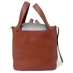 HERMÈS Picotin 18 Cuivre Taurillon Clemence Leather Gold-Tone Hardware