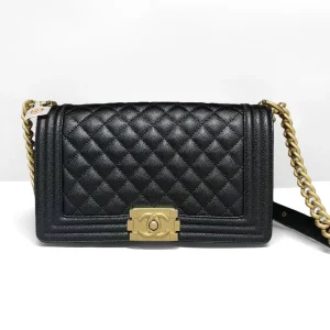 CHANEL Medium Boy Bag Black Quilted Calfskin