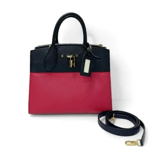 LOUIS VUITTON City Steamer PM Bag Red and Black Leather