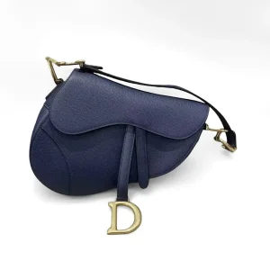 DIOR Saddle Bag Navy Caviar Leather Bag