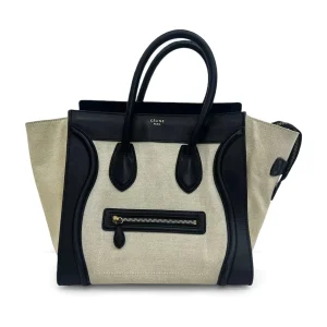 CELINE Canvas Luggage Nano Handbag