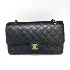 CHANEL Medium Classic Flap Bag Double Flap Black Caviar Leather