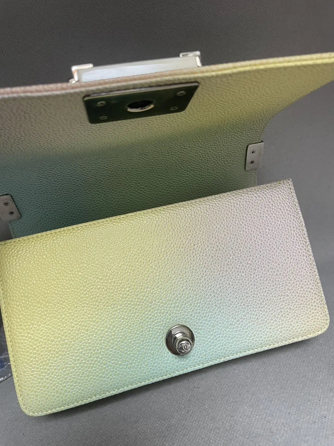 CHANEL Small Boy Bag Rainbow/Multicolor Quilted Caviar Leather CHANEL Small Boy Bag Rainbow/Multicolor Quilted Caviar Leather