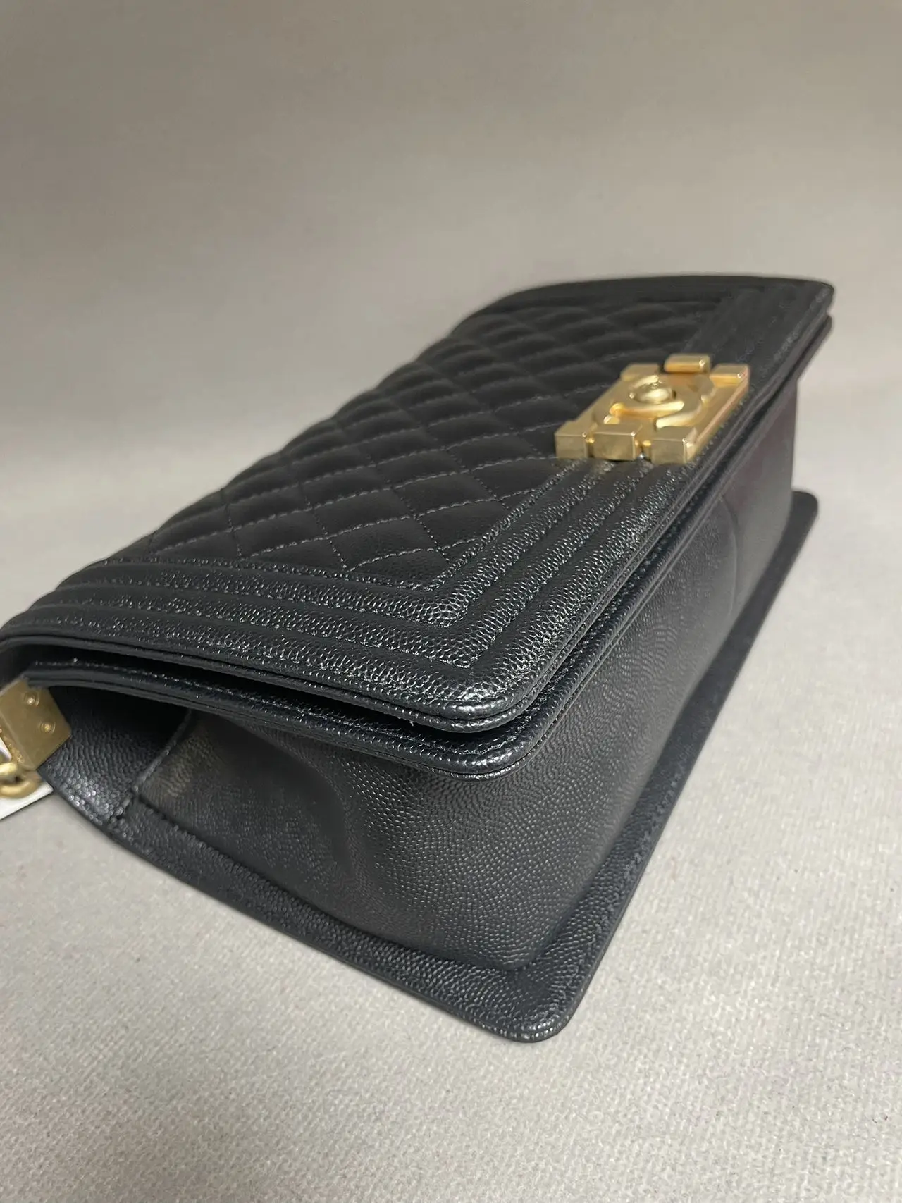 CHANEL Medium Boy Bag Black Quilted Calfskin CHANEL Medium Boy Bag Black Quilted Calfskin