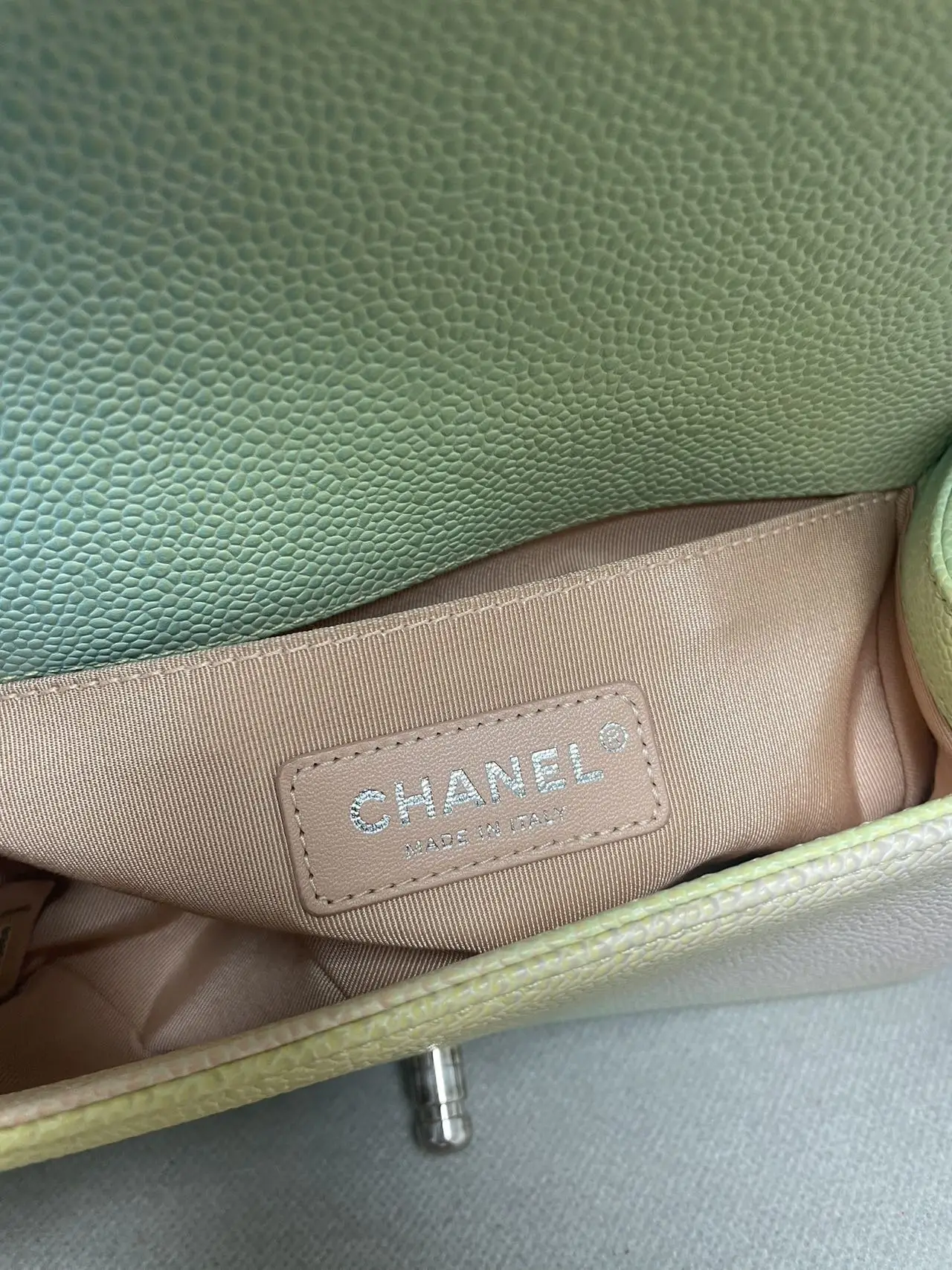 CHANEL Small Boy Bag Rainbow/Multicolor Quilted Caviar Leather CHANEL Small Boy Bag Rainbow/Multicolor Quilted Caviar Leather