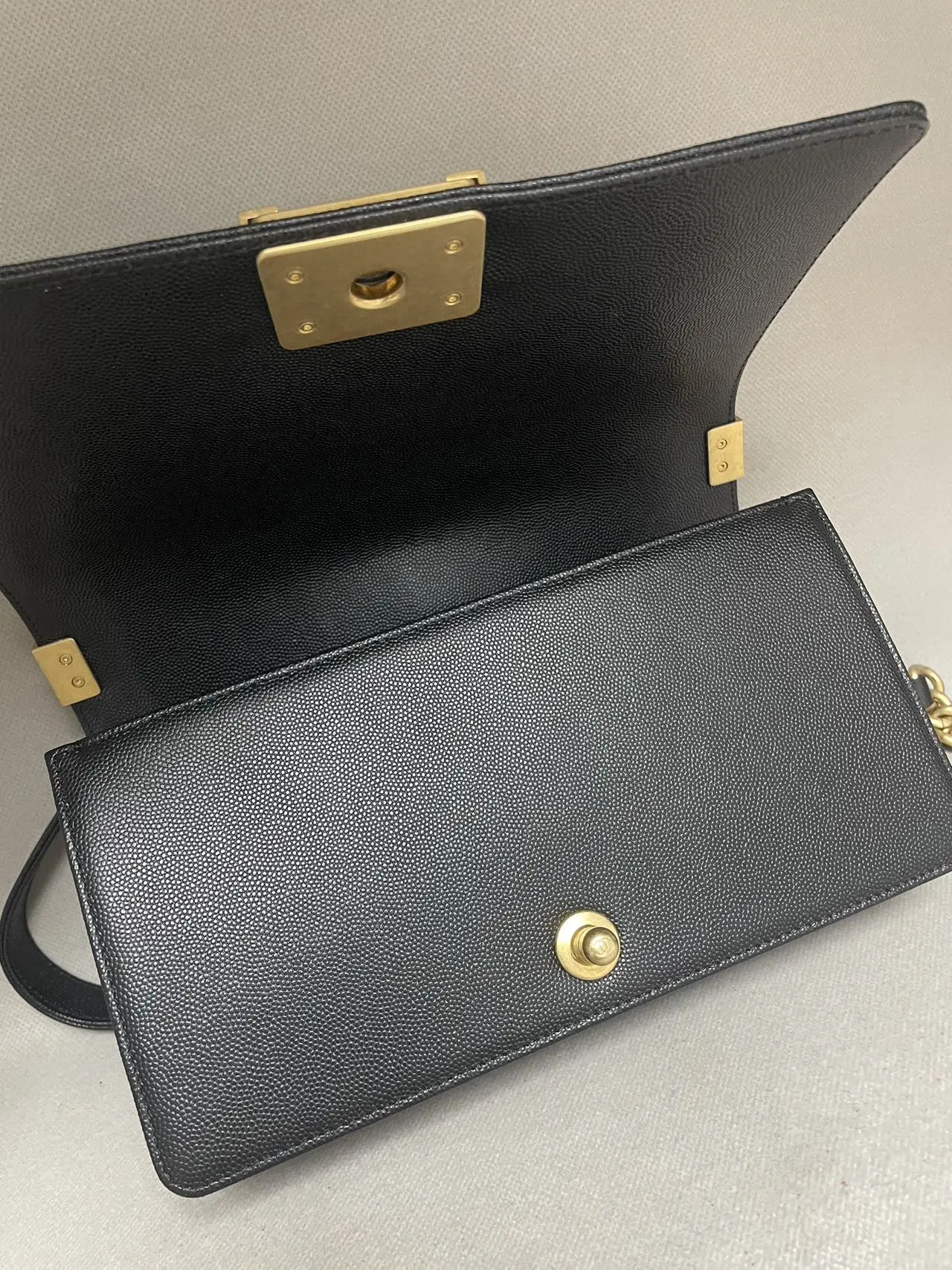 CHANEL Medium Boy Bag Black Quilted Calfskin CHANEL Medium Boy Bag Black Quilted Calfskin