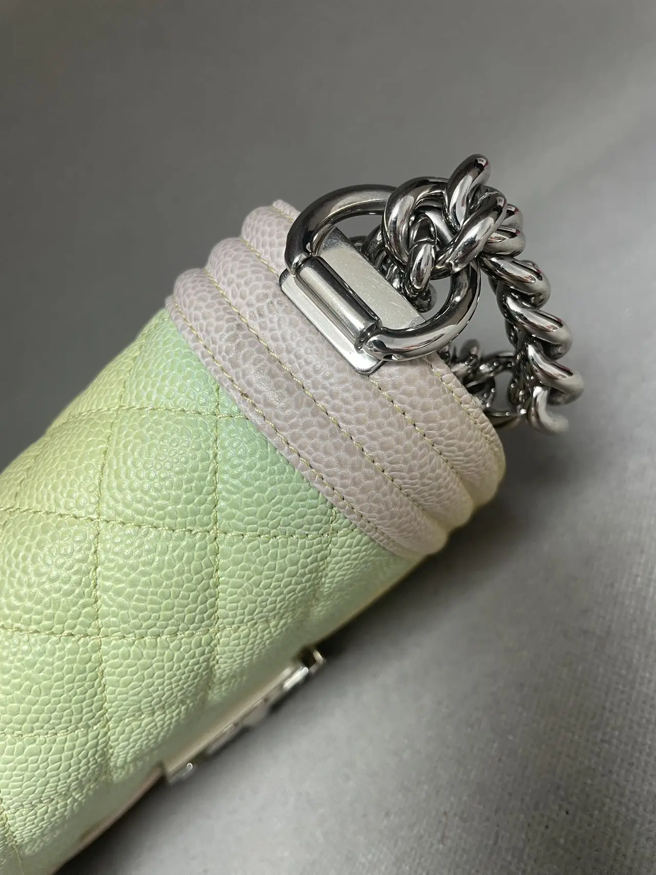 CHANEL Small Boy Bag Rainbow/Multicolor Quilted Caviar Leather CHANEL Small Boy Bag Rainbow/Multicolor Quilted Caviar Leather