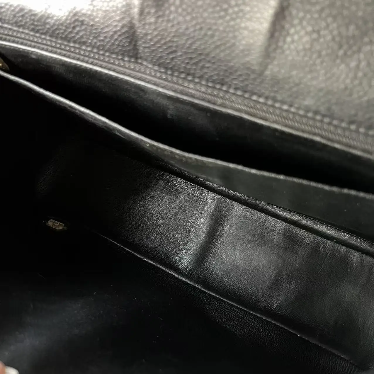 CHANEL Large/ Jumbo Classic Flap Single Flap Black Caviar Leather Bag CHANEL Large/ Jumbo Classic Flap Single Flap Black Caviar Leather Bag