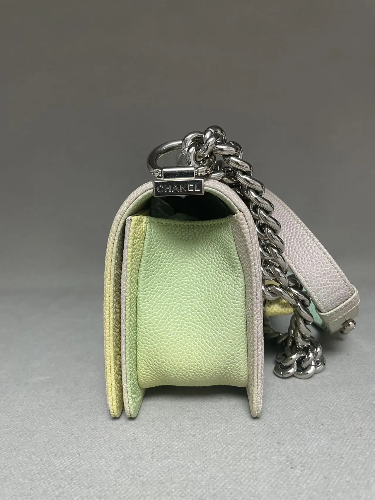 CHANEL Small Boy Bag Rainbow/Multicolor Quilted Caviar Leather CHANEL Small Boy Bag Rainbow/Multicolor Quilted Caviar Leather